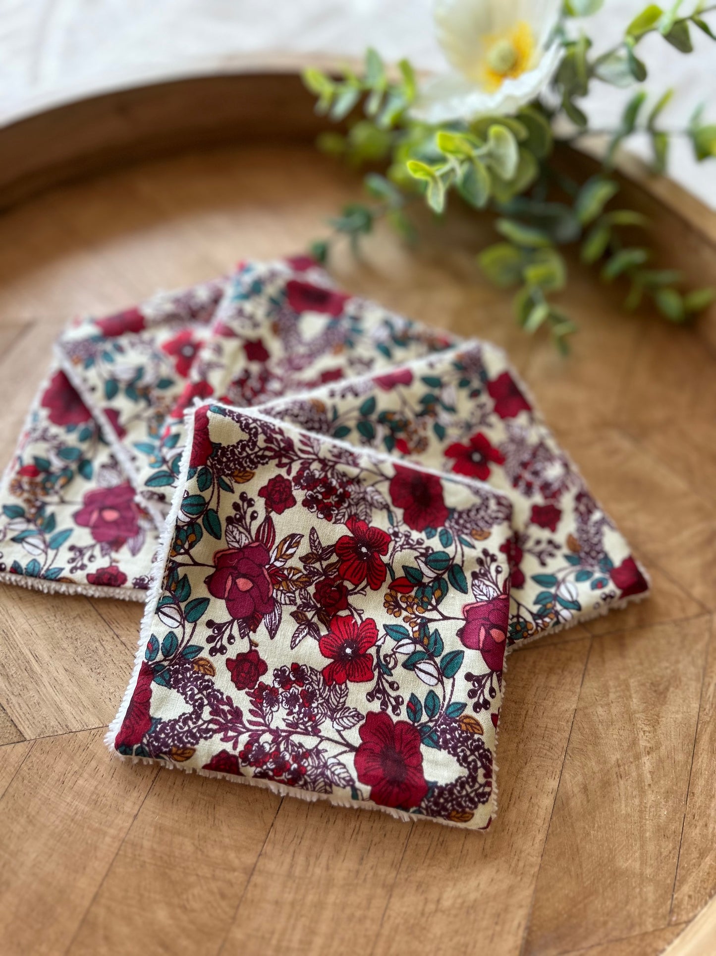Lingettes démaquillantes lavables « Claudette »– Lot de 5