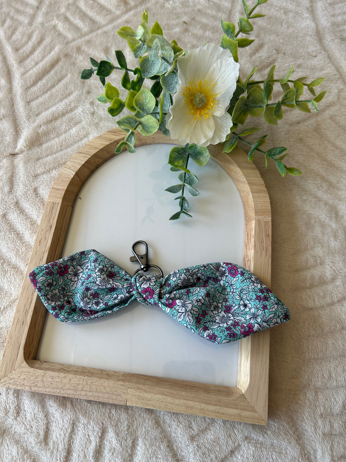 Porte clef noeud « Natacha » taille S ou M (personnalisable)