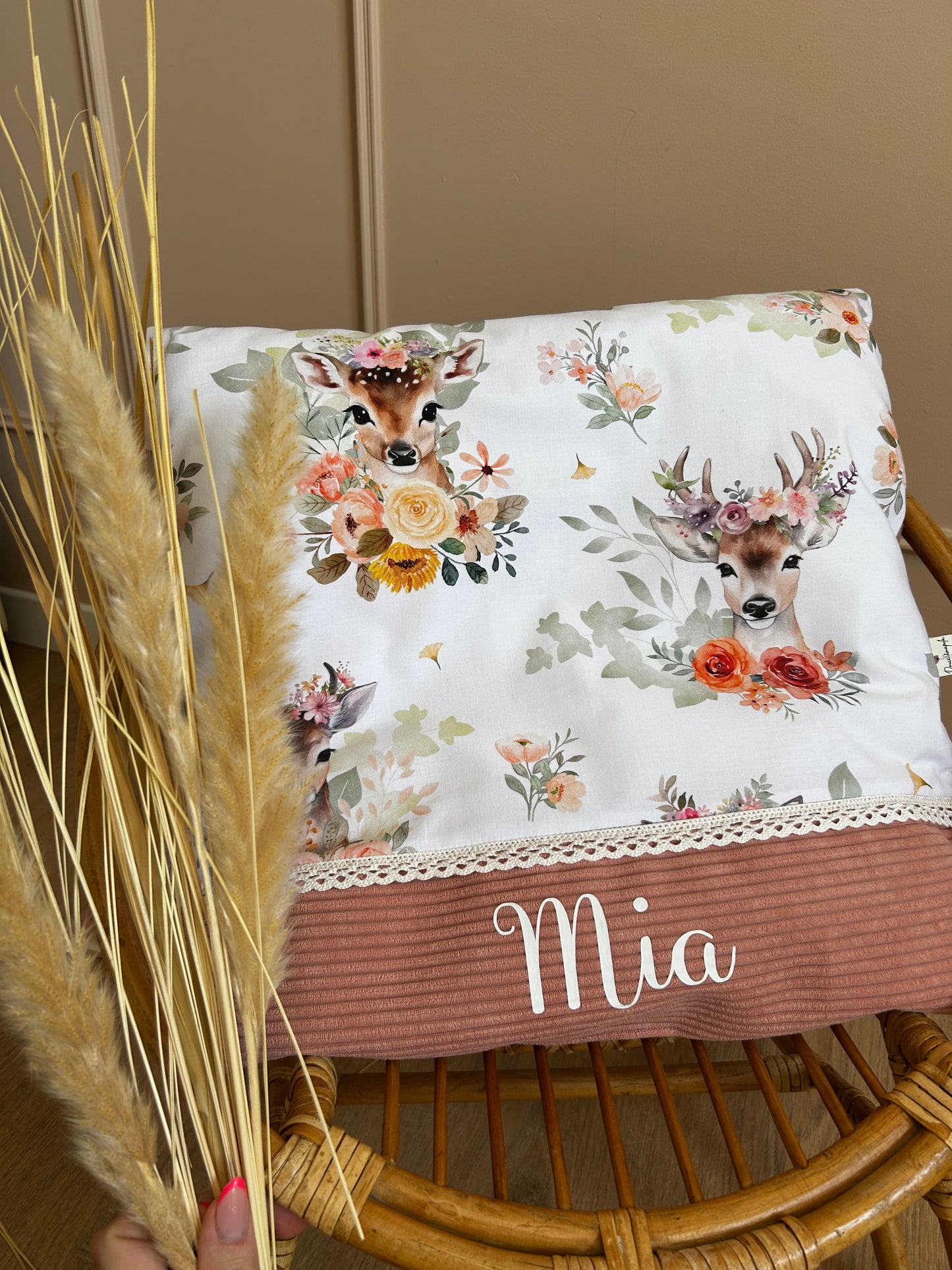 Coussin décoratif personnalisé avec prénom – 40x40 cm