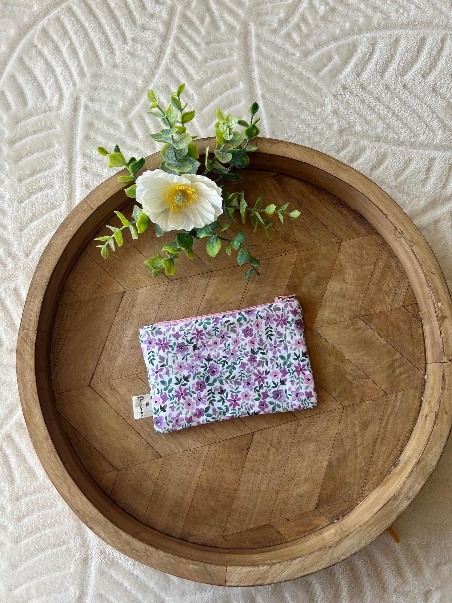 Porte monnaie « fleur violette »