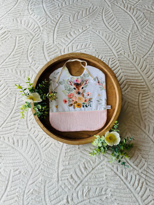 Bavoir taille M « Biche» avec choix de couleur