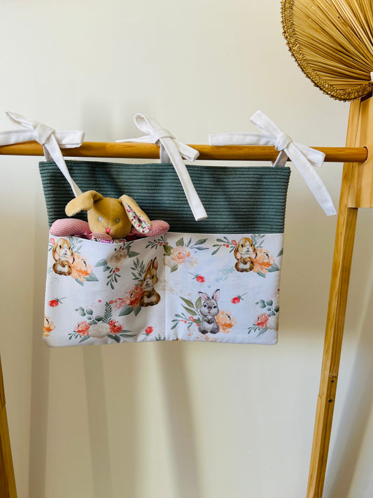 Range doudou et tétine « lapin vert »