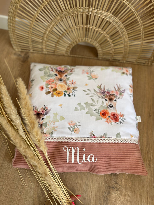 Coussin décoratif personnalisé avec prénom – 40x40 cm