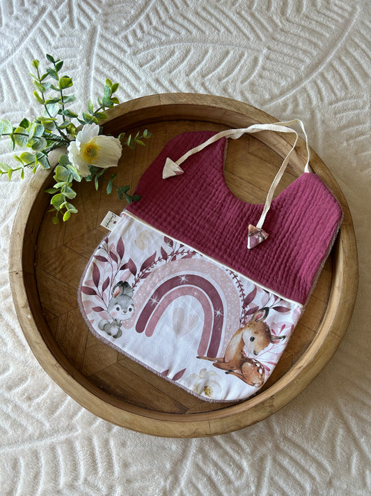 Bavoir taille M « biche » avec choix de couleur