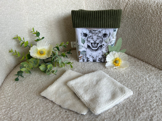 Panière tissu taille M – Thème animaux « lion »